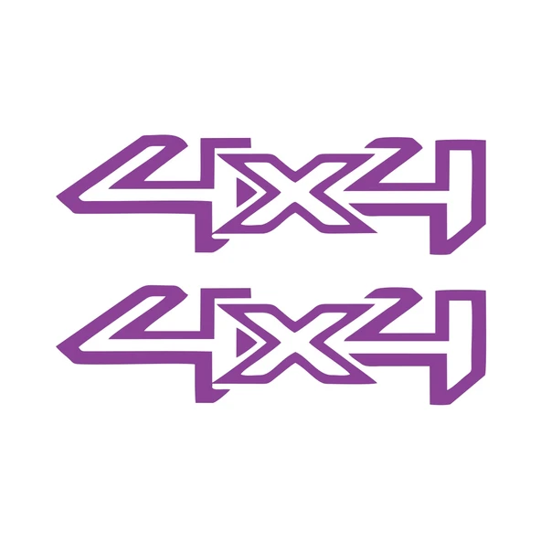 4x4 Sticker 2 Adet  17x17 Cm Mor ürün görseli 1