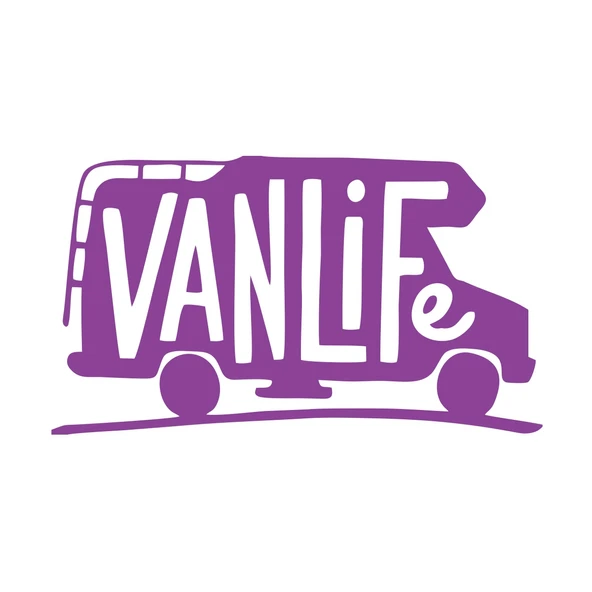 Vanlife Sticker 17x17 Cm Mor ürün görseli 1