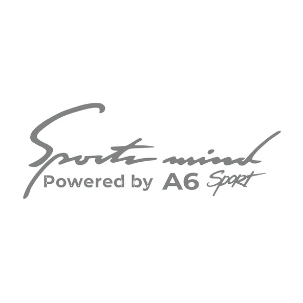 Sports Mind Audi A6 Sports Sticker 17x17 Cm Gri ürün görseli 1