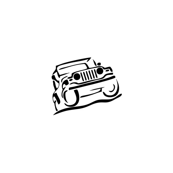 Jeep Offroad Sticker 17x17 Cm Siyah ürün görseli 1