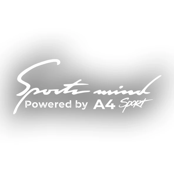 Sports Mind Audi A4 Sports Sticker 17x17 Cm Beyaz ürün görseli 1