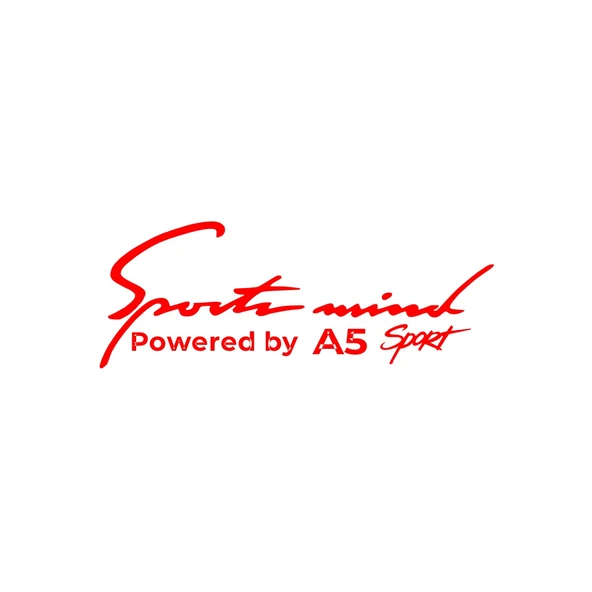 Sports Mind Audi A5 Sports Sticker 17x17 Cm Kırmızı ürün görseli 1
