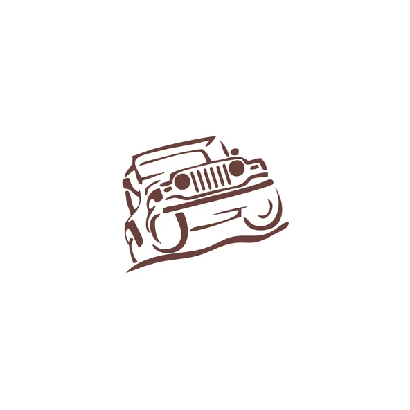 Jeep Offroad Sticker 17x17 Cm Kahverengi ürün görseli 1