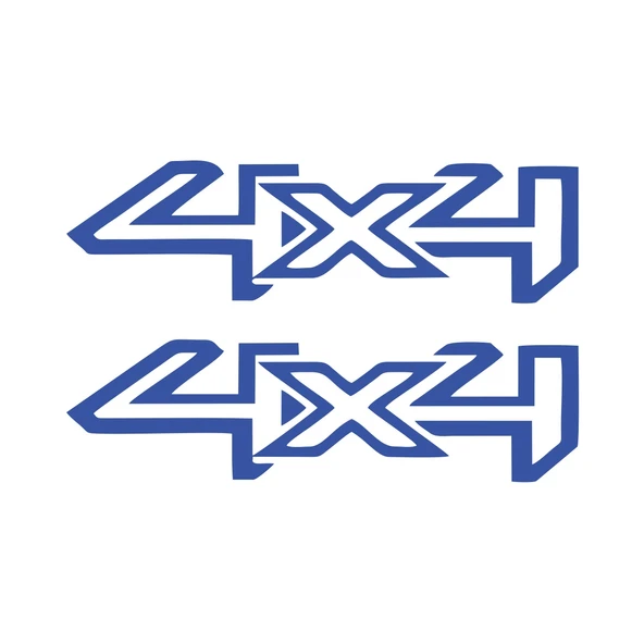 4x4 Sticker 2 Adet  17x17 Cm Mavi ürün görseli 1