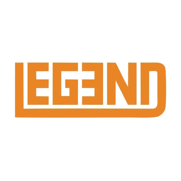 Legend Efsane Sticker 17x17 Cm Turuncu ürün görseli 1