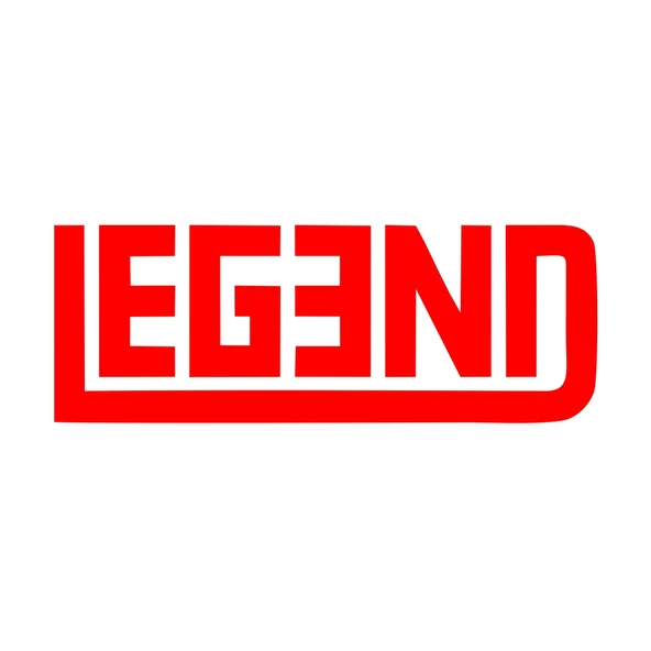 Legend Efsane Sticker 17x17 Cm Kırmızı ürün görseli 1
