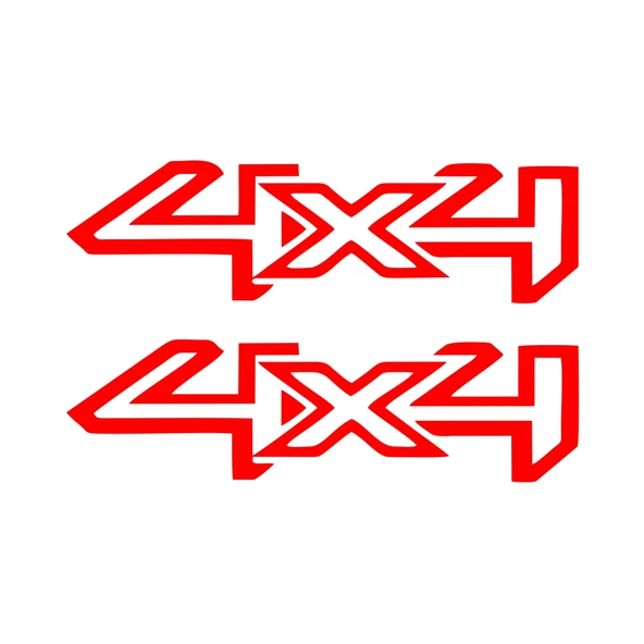 4x4 Sticker 2 Adet  17x17 Cm Kırmızı ürün görseli 1