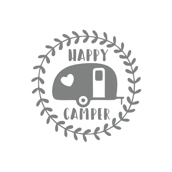 Happy Campers Sticker 17x17 Cm Gri ürün görseli 1