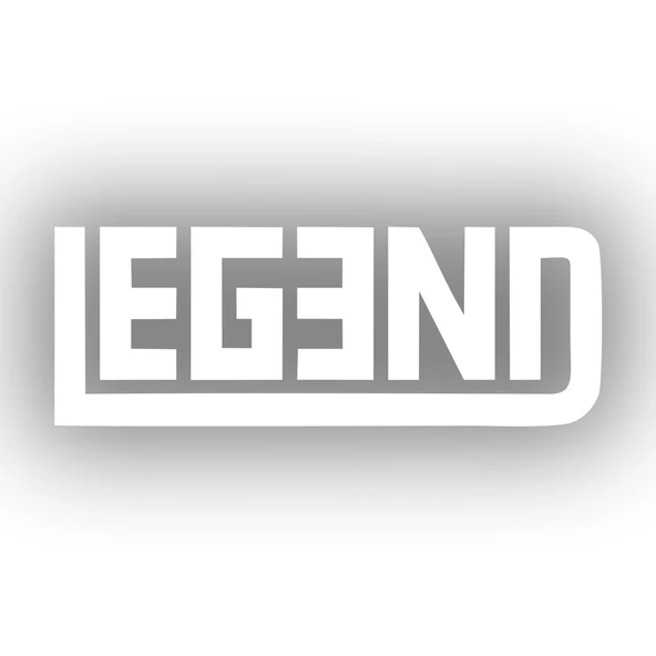 Legend Efsane Sticker 17x17 Cm Beyaz ürün görseli 1