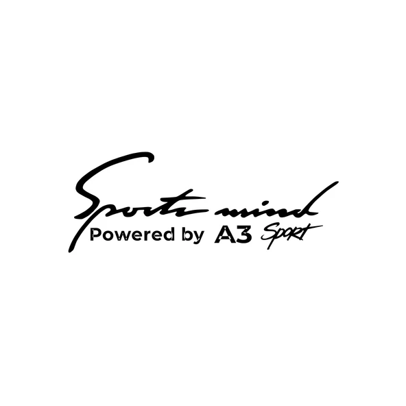 Sports Mind Audi A3 Sports Sticker 17x17 Cm Siyah ürün görseli 1