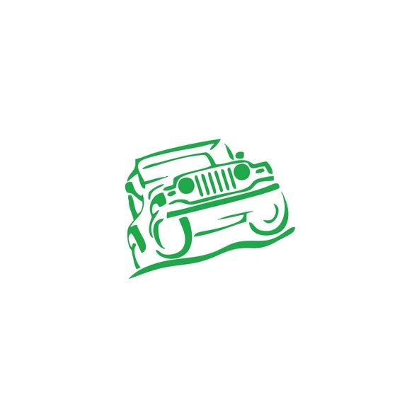 Jeep Offroad Sticker 17x17 Cm Yeşil ürün görseli 1