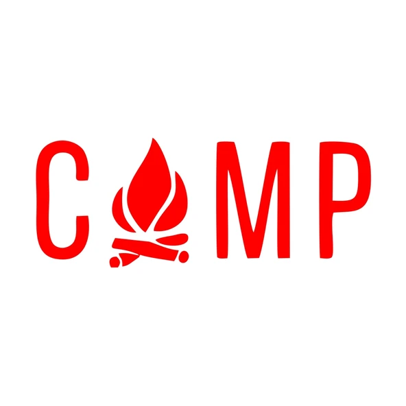 Kamp Yazı Sticker 17x17 Cm Kırmızı ürün görseli 1