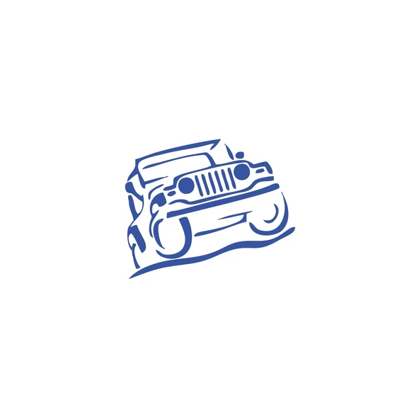 Jeep Offroad Sticker 17x17 Cm Mavi ürün görseli 1