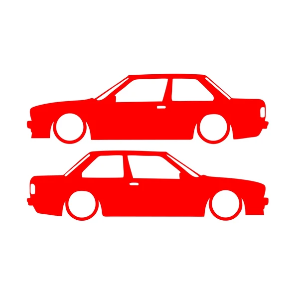 Basık Bmw E30 Sticker 17x17 Cm Kırmızı ürün görseli 1