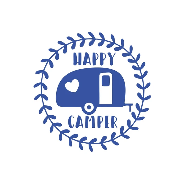 Happy Campers Sticker 17x17 Cm Mavi ürün görseli 1
