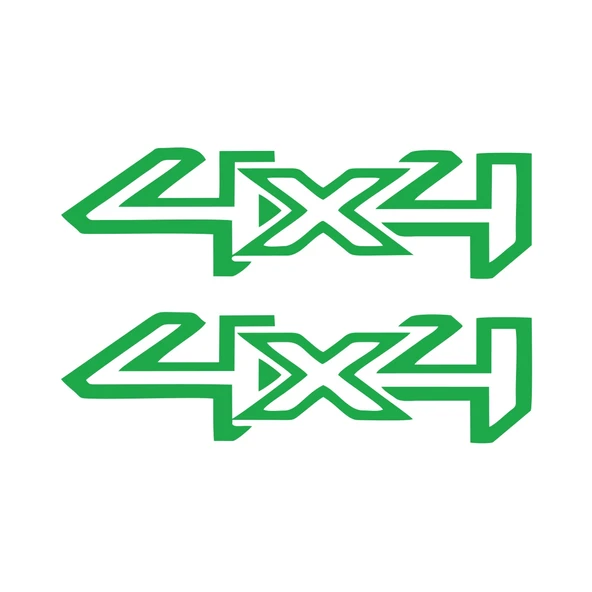4x4 Sticker 2 Adet  17x17 Cm Yeşil ürün görseli 1