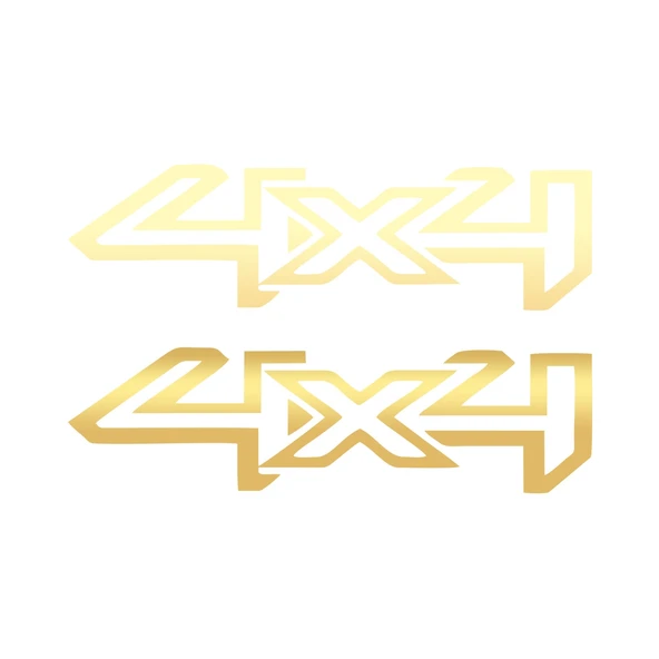 4x4 Sticker 2 Adet  17x17 Cm Gold ürün görseli 1