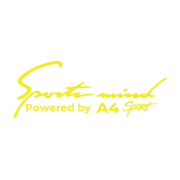 Sports Mind Audi A4 Sports Sticker 17x17 Cm Sarı ürün görseli 1