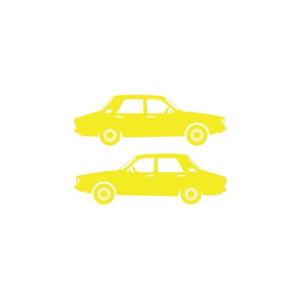 Renault12 Sticker 17x17 Cm Sarı ürün görseli 1