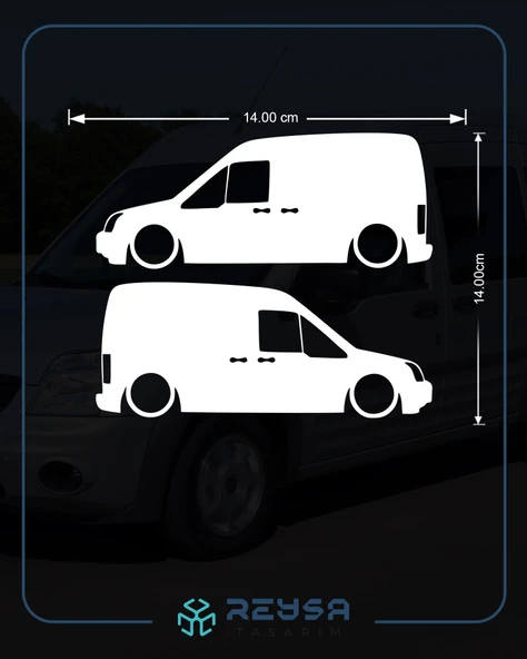 Basık Ford Connect Sticker 17x17 Cm Beyaz - Resim 2