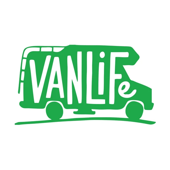 Vanlife Sticker 17x17 Cm Yeşil ürün görseli 1