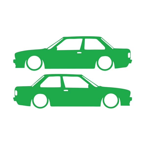 Basık Bmw E30 Sticker 17x17 Cm Yeşil ürün görseli 1