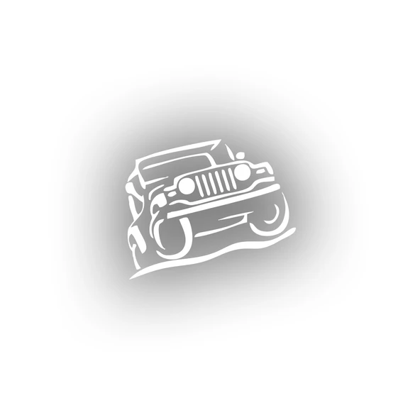 Jeep Offroad Sticker 17x17 Cm Beyaz ürün görseli 1