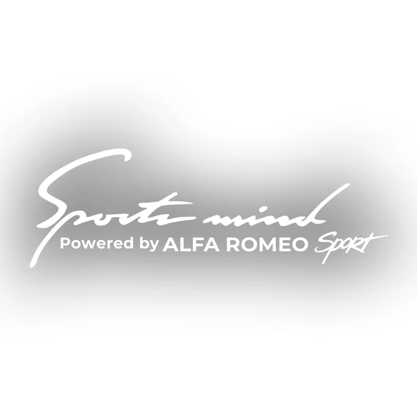Sports Mind Alfa Romeo Sports Sticker 17x17 Cm Beyaz ürün görseli 1