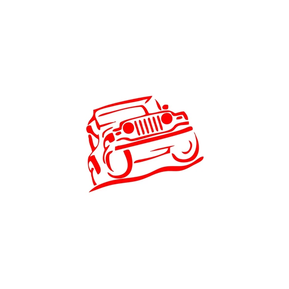 Jeep Offroad Sticker 17x17 Cm Kırmızı ürün görseli 1