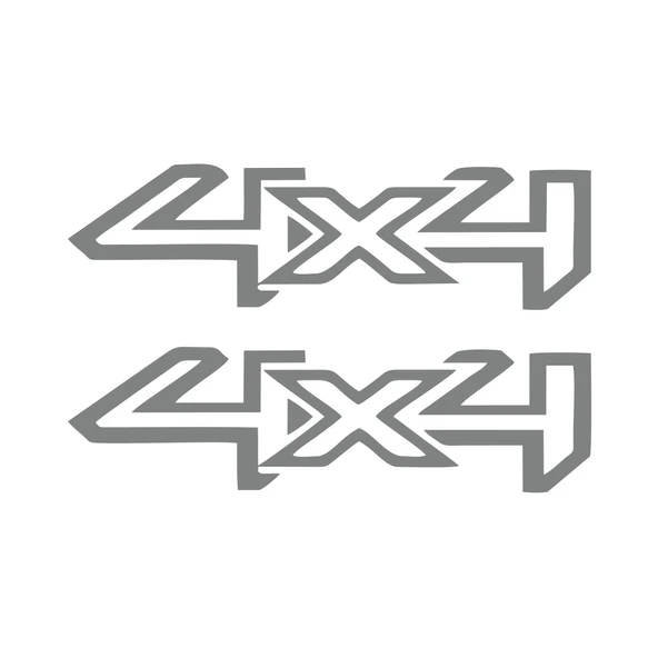 4x4 Sticker 2 Adet  17x17 Cm Gri ürün görseli 1