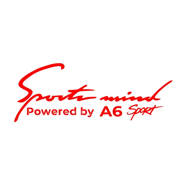 Sports Mind Audi A6 Sports Sticker 17x17 Cm Kırmızı ürün görseli 1
