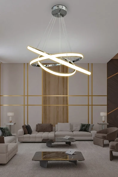 3'lü Çember Led Avize - Resim 8