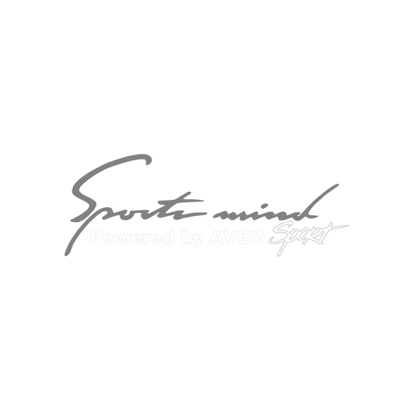 Sports Mind CHEVROLET AVEO Sports Sticker 17x17 Cm Gri ürün görseli 1