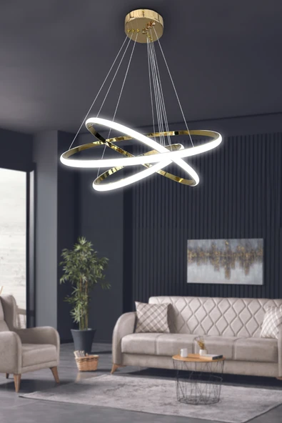 3'lü Çember Led Avize - Resim 3