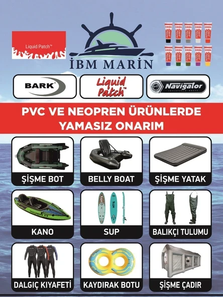 Liquid patch pvc ve neopren ürünlerde yamasız onarım şişme bot yapıştırıcı şişme yatak yapıştırıcı balıkçı tulumu yapıştırıcı ürün görseli 1