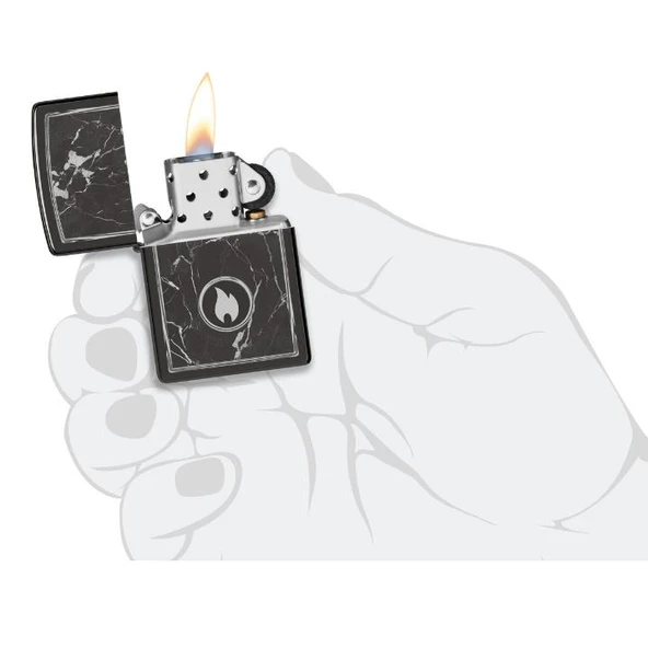 Zippo 46571-120472 Marble Flame Design Çakmak - Resim 3