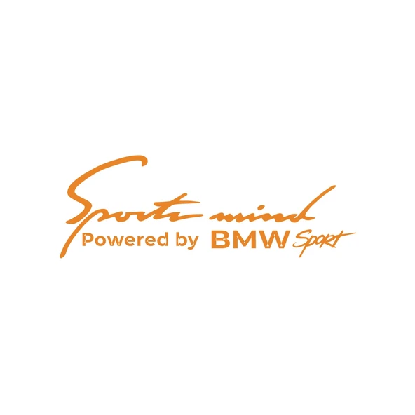 Sports Mind BMW Sports Sticker 17x17 Cm Turuncu ürün görseli 1