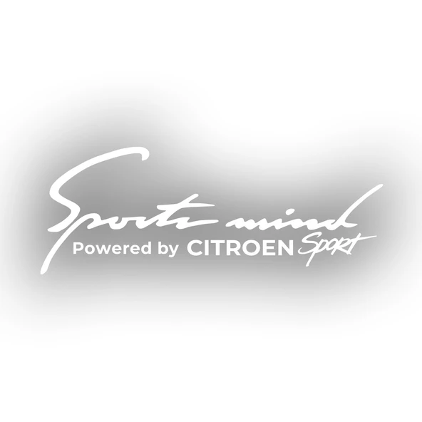 Sports Mind CITROEN Sports Sticker 17x17 Cm Beyaz ürün görseli 1