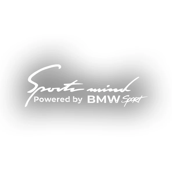 Sports Mind BMW Sports Sticker 17x17 Cm Beyaz ürün görseli 1