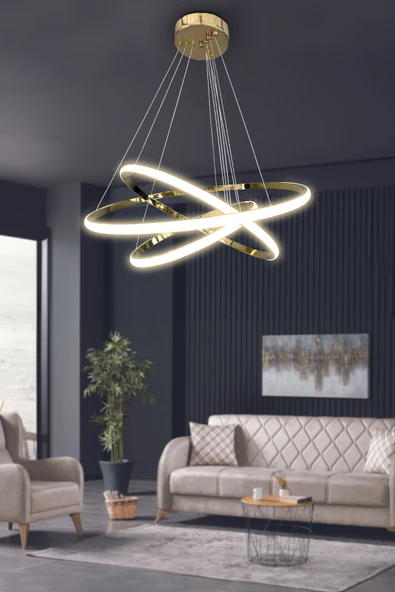 3'lü Çember Led Avize - Resim 4
