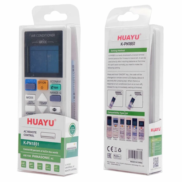 Huayu K-Pn1851 Panasonic Klima Kumandası 24673 ürün görseli 1