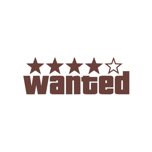 Wanted Sticker 17x17 Cm Kahverengi ürün görseli 1