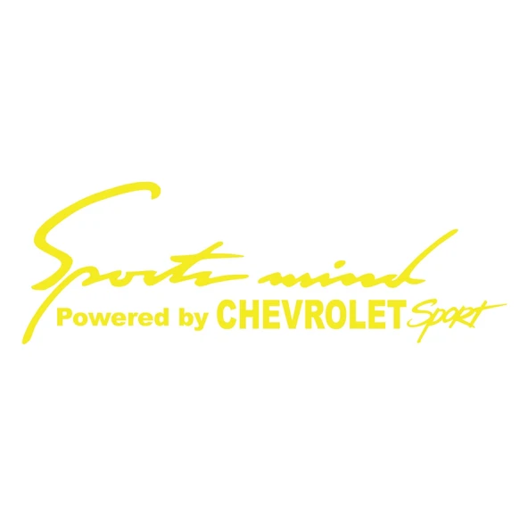 Sports Mind CHEVROLET Sports Sticker 17x17 Cm Sarı ürün görseli 1