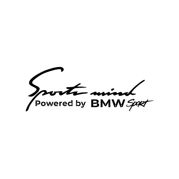 Sports Mind BMW Sports Sticker 17x17 Cm Siyah ürün görseli 1