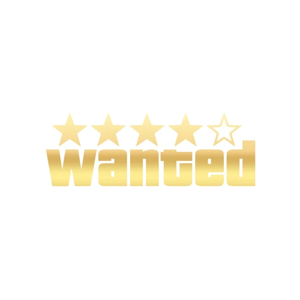 Wanted Sticker 17x17 Cm Gold ürün görseli 1