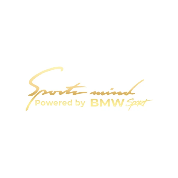 Sports Mind BMW Sports Sticker 17x17 Cm Gold ürün görseli 1