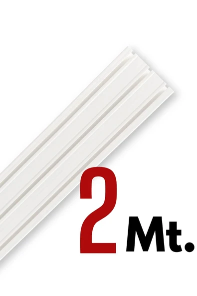 3 Raylı Korniş Perde Rayı Kaliteli Sağlam Ambalaj 2 Metre ürün görseli 1
