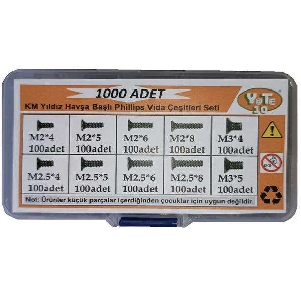 YATE10 Laptop Vida Seti 1000 Adet Kutulu ürün görseli 1