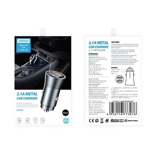 Joyroom Z8A 3.1A Metal Araç Hızlı Şarj Aleti ürün görseli 1