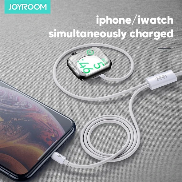 JOYROOM İPHONE WATCH 2 İN 1 ŞARJ KABLOSU - Resim 2